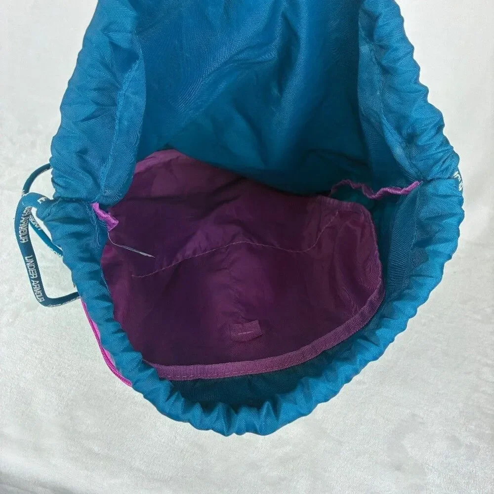 Under Armour Undeniable Sackpack Drawstring Bag Teal Pink Print Sports Gym